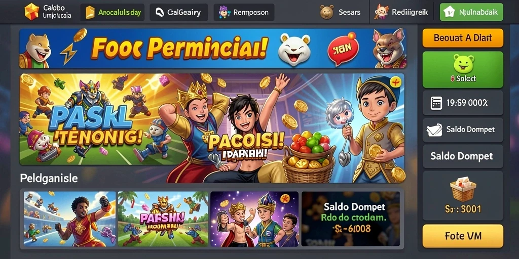 Tampilan awal yang menarik dan user-friendly.