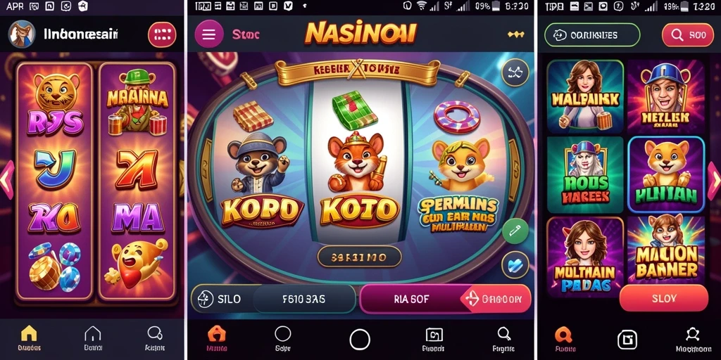 Tampilan antarmuka yang menarik dari aplikasi LUCUBET.